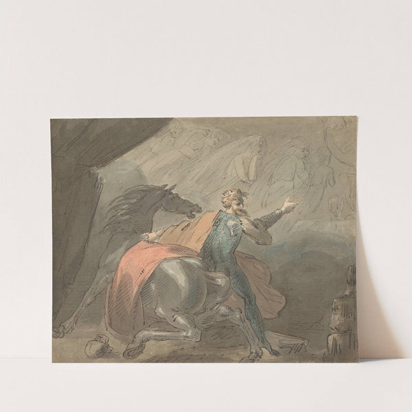 A King and a Horse with Ghostly Women by William Hamilton