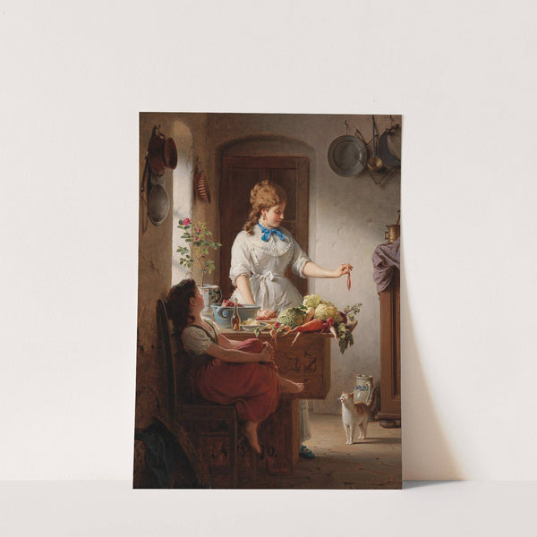 A Kitchen Idyll (1873) by Anton Ebert