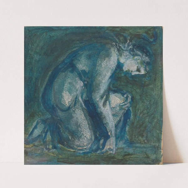 A kneeling figure by Sir Edward Coley Burne-Jones