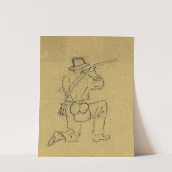 A kneeling rifleman by Alfred Rudolph Waud
