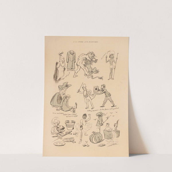 A la foire aux peintures by Adolphe Léon Willette