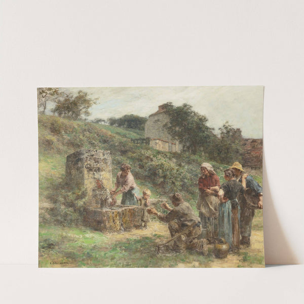 À la fontaine by Léon Augustin Lhermitte