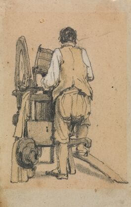 A Laborer Seen From Behind Operating a Machine