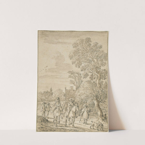 A Lady and Gentleman Hawking by Esaias van de Velde