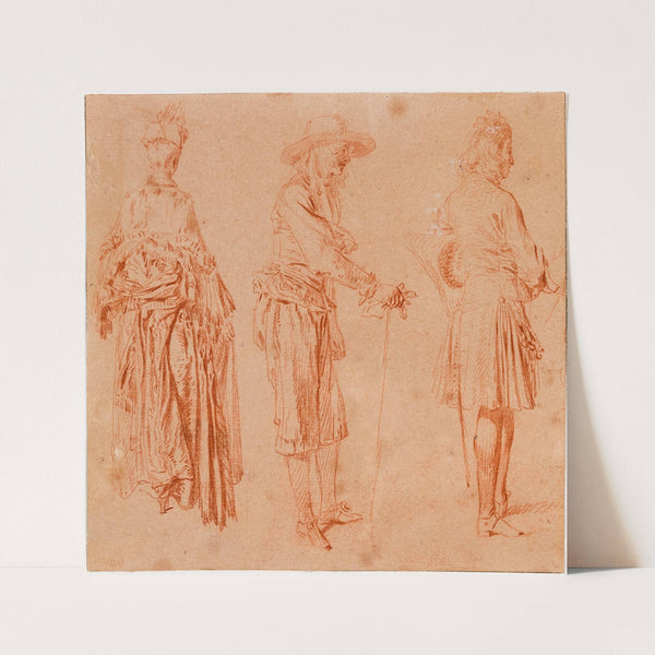 A Lady and Two Gentlemen (c.1713) by Jean-Antoine Watteau