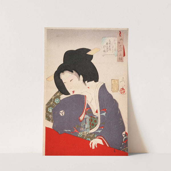A Lady-in-Waiting of the Bunsei Period (1818-1830) by Tsukioka Yoshitoshi