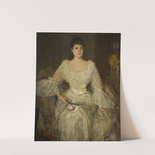 A lady in white (A portrait of Lady Lyle) by Sir John Lavery