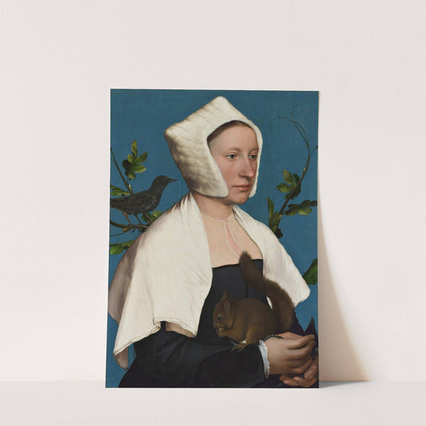 A Lady With A Squirrel And A Starling by Hans Holbein The Younger
