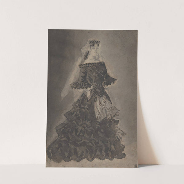 A Lady with a Veil by Constantin Guys