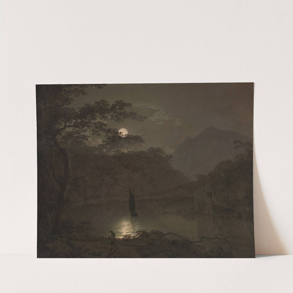 A Lake by Moonlight by Joseph Wright of Derby