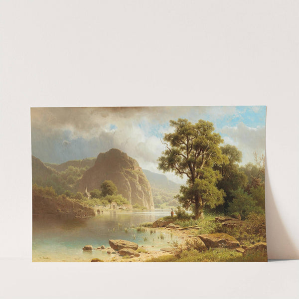 A Lake Landscape by Adolf Chwala