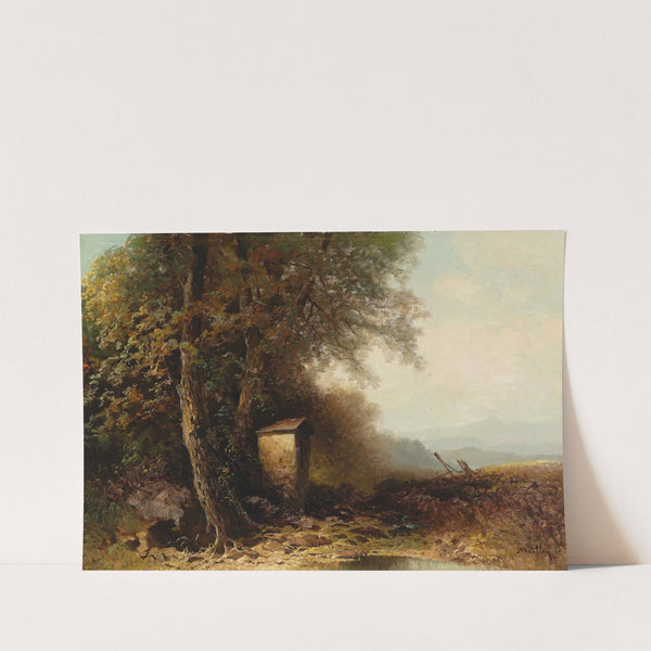 A Landscape in Autumn with Wayside Shrine (1942) by Oskar Mulley