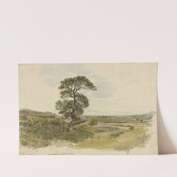 A Landscape in Snowdonia with a Tree in the Foreground by John Linnell