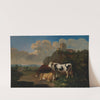 A Landscape With Cattle And Ruins Beyond by Dutch School