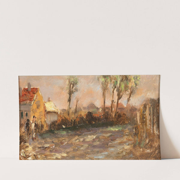 A Landscape with Figures by Theodor Von Hörmann