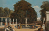 A Landscape With Figures Conversing In A Park Beside A Fountain