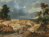 A Landscape With Peasants Building A Village