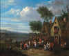 A landscape with peasants