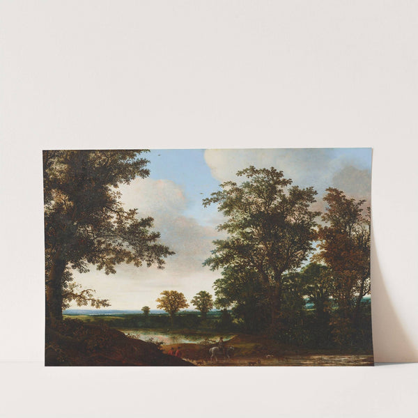 A landscape with travelers in the foreground by Hendrik Cornelisz. Vroom