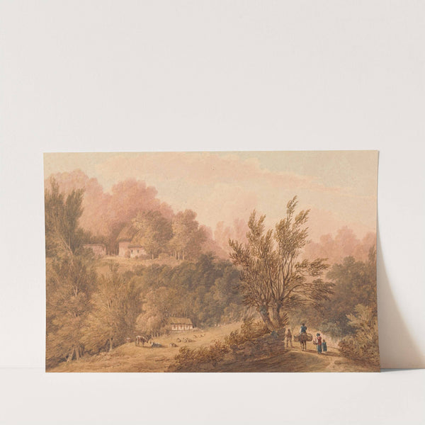 A Lane with Figures - Isle of Wight by Frederick Calvert