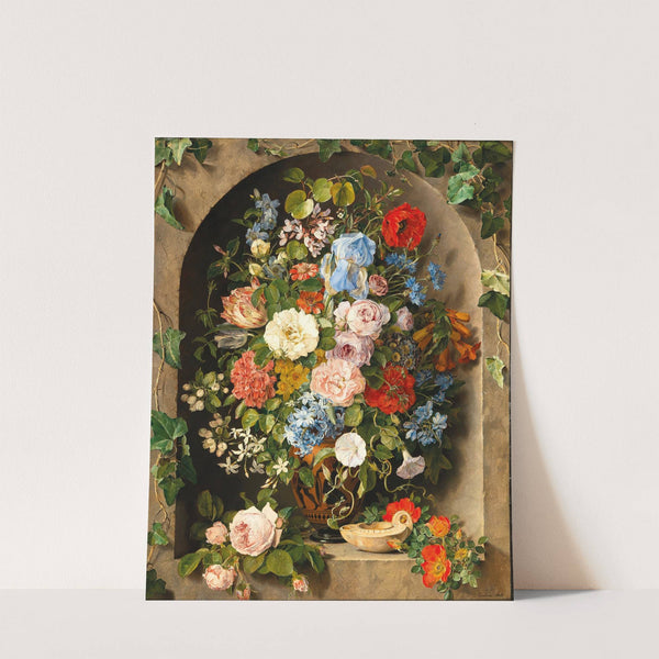 A Large Bouquet of Flowers in a Greek Vase by Pauline von Koudelka-Schmerling