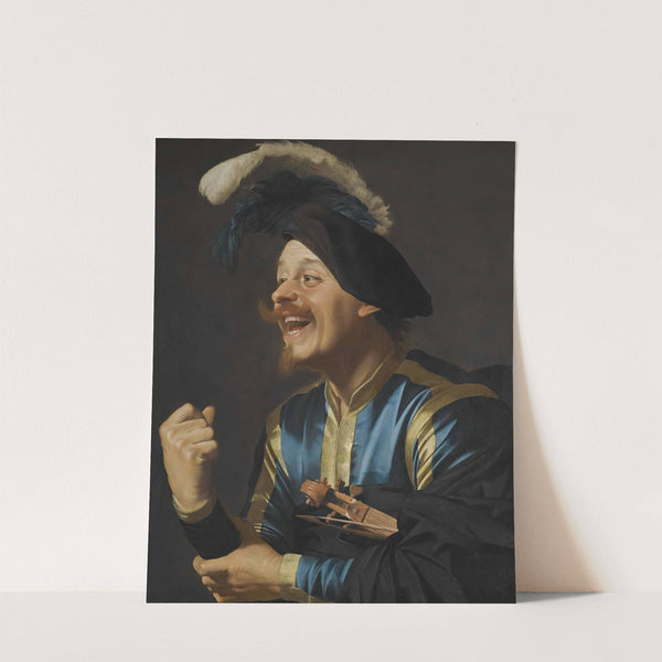 A Laughing Violinist by Gerard van Honthorst