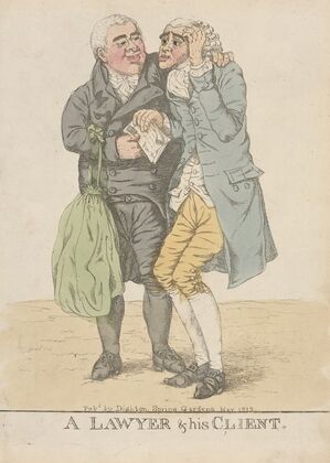 A lawyer & his client. (1812)