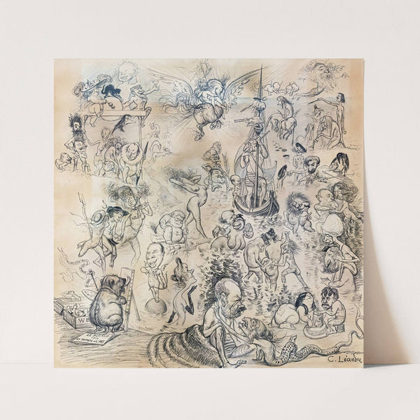 A l’eau! A l’eau! (1895) by Charles-Lucien Léandre