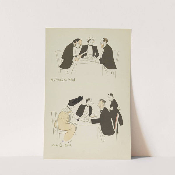 A L’Hotel de Paris. Ciro’s Bar (1909) by Georges Goursat (Sem)