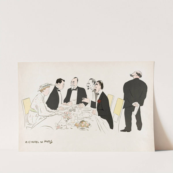 A L’Hotel de Paris (gentleman with dark red carnation), from Monte Carlo (circa 1910) by Georges Goursat (Sem)