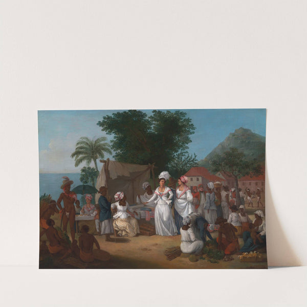 A Linen Market With A Linen-Stall And Vegetable Seller In The West Indies (ca. 1780) by Agostino Brunias