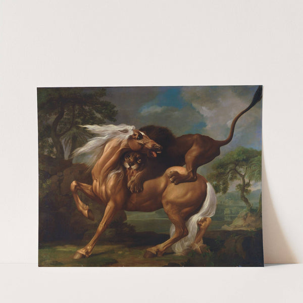 A Lion Attacking a Horse (1762) by George Stubbs