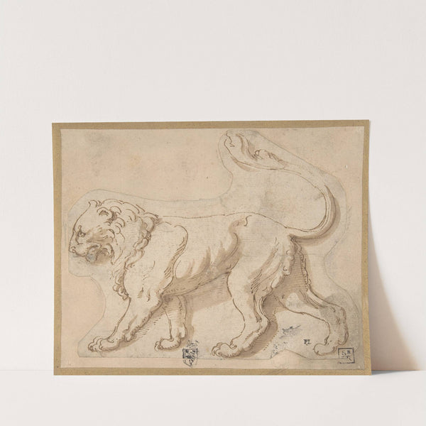 A Lion in Profile Facing to the Left ('Leo') by Giulio Romano