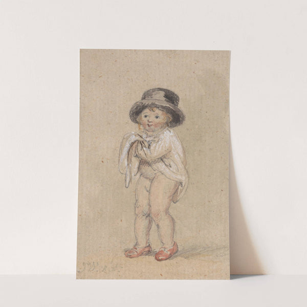 A Little Boy with Red Shoes (Child with Red Shoes and a Top Hat) by James Ward