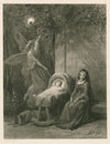 A little fairy comes at night, and from the moon she flutters down (1870)