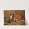 A Lop-Eared Doe Rabbit and her Young by Benjamin Herring