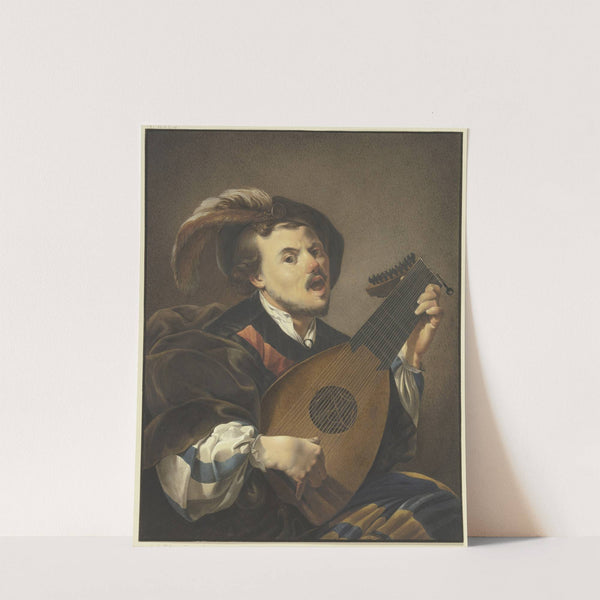 A lute player by Johann Friedrich Morgenstern