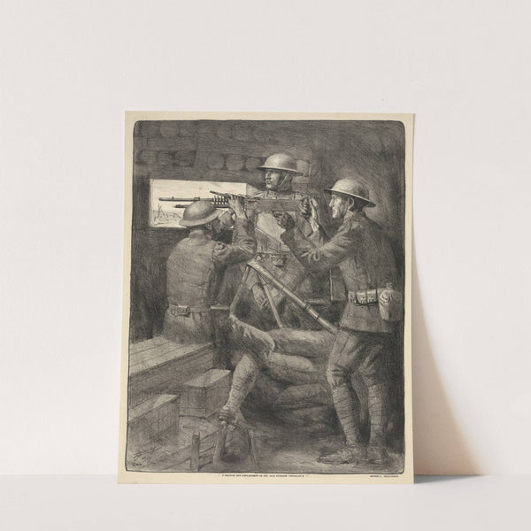 A machine gun emplacement in the old Verdun trenches (1927) by Lucien Jonas