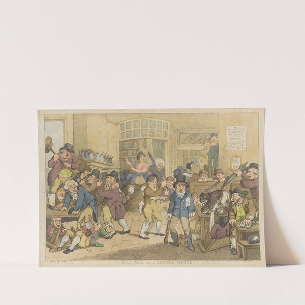 A mad dog in a coffee house (1809) by Thomas Rowlandson