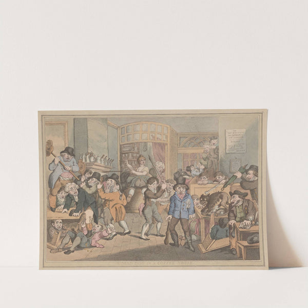 A mad dog in a coffee house by Thomas Rowlandson