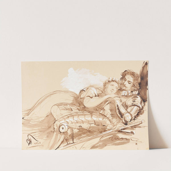 A Maiden Embraced by a Knight in Armor by Sir George Hayter