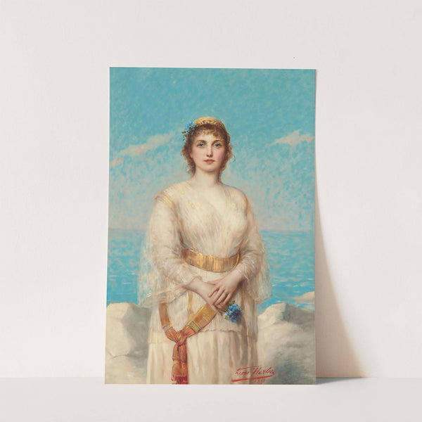 A maiden on the shore (1891) by Léon Herbo