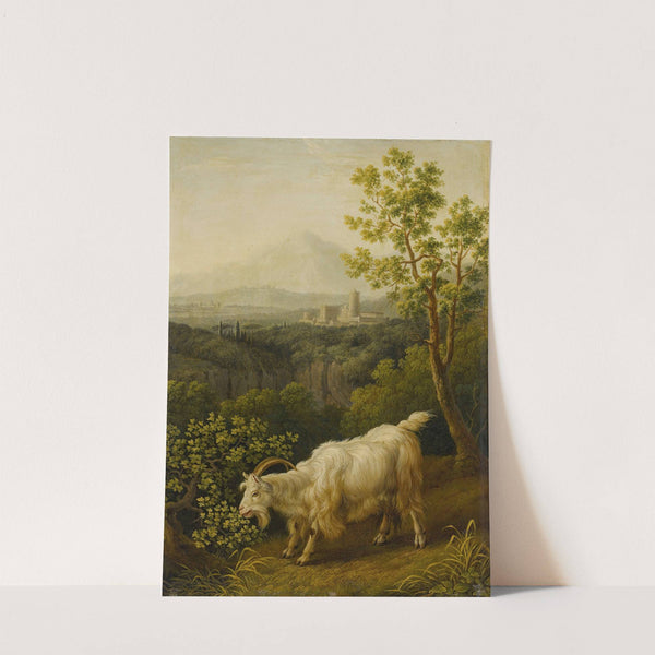 A Male Goat In An Italianate Landscape by Jakob Philipp Hackert