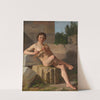 A Male Model Playing Flute (from 1826 until 1827) by Constantin Hansen