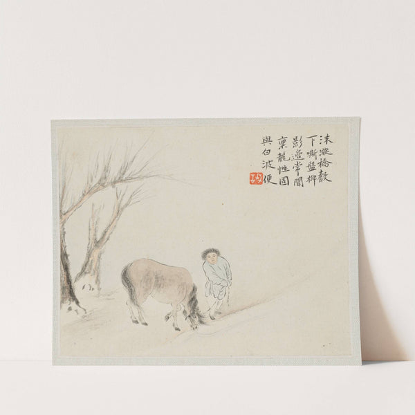 A Man and a Horse by a Stream by Hua Yan