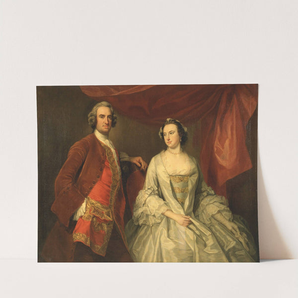 A Man and a Woman, Possibly of the Missing Family, of Little Park House, Wickham, Hampshire by George Knapton