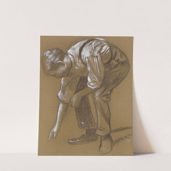 A Man Bending Over (1886) by Hans Thoma