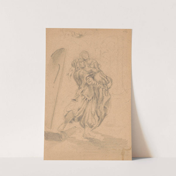 A Man Carrying a Woman on his Hands by Stanisław Wyspiański