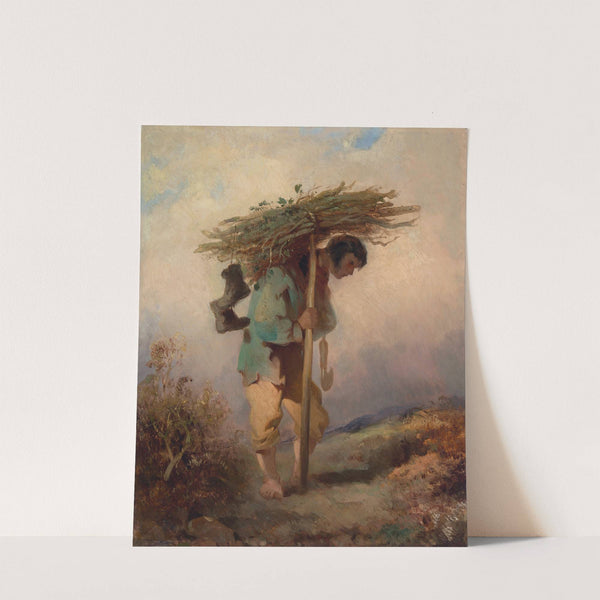 A Man Carrying Faggots by George Chinnery