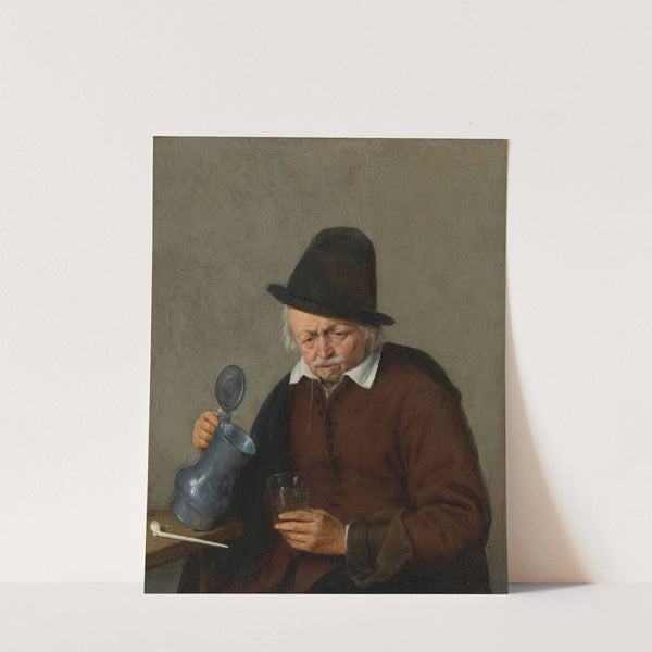 A Man Holding A Tankard And A Glass by Adriaen van Ostade